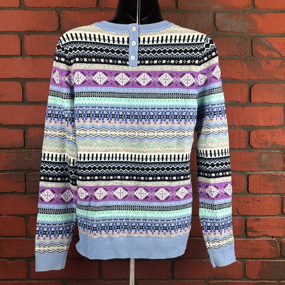 Talbots Sweater Womens‎ Extra Small Wool Blend Geometric Stripes